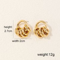 1 Pair Simple Style Geometric Plating Alloy Drop Earrings main image 2