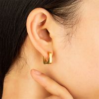 1 Pair Simple Style Geometric Plating Inlay Sterling Silver Opal Zircon Earrings main image 1