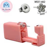 Pink Ear Piercer Disposable Flower Ear Piercing Gun Ear Piercing Low Pain 316l Piercing Tool sku image 12