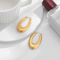 1 Pair French Style Geometric Plating 304 Stainless Steel 18K Gold Plated Earrings main image 3