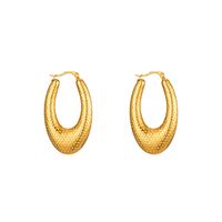 1 Pair French Style Geometric Plating 304 Stainless Steel 18K Gold Plated Earrings sku image 1