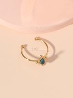 Zinc Alloy Gold Plated Simple Style Plating Geometric Open Rings main image 2