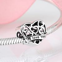 Romantic Heart Shape Sterling Silver Inlay Zircon Jewelry Accessories main image 2