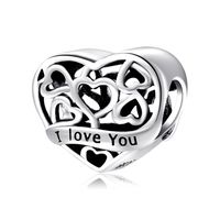 Romantic Heart Shape Sterling Silver Inlay Zircon Jewelry Accessories sku image 3