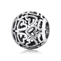 Romantic Heart Shape Sterling Silver Inlay Zircon Jewelry Accessories sku image 1