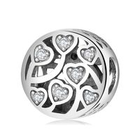 Romantic Heart Shape Sterling Silver Inlay Zircon Jewelry Accessories sku image 4