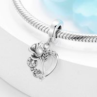 Romantic Electrocardiogram Heart Shape Flower Sterling Silver Plating Inlay Zircon Valentine's Day Jewelry Accessories main image 8