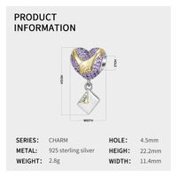 Romantic Electrocardiogram Heart Shape Flower Sterling Silver Plating Inlay Zircon Valentine's Day Jewelry Accessories main image 2