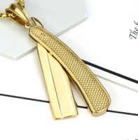 Einfacher Stil Geometrisch Einfarbig Titan Stahl Polieren Überzug Männer Halskette Mit Anhänger sku image 3