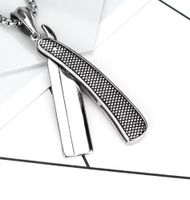 Simple Style Geometric Solid Color Titanium Steel Polishing Plating Men's Pendant Necklace sku image 1