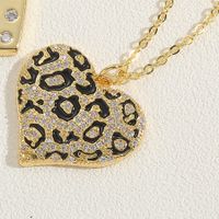 Einfacher Stil Herzform Kupfer 14 Karat Vergoldet Zirkon Halskette Mit Anhänger In Masse sku image 6