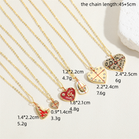 Einfacher Stil Herzform Kupfer 14 Karat Vergoldet Zirkon Halskette Mit Anhänger In Masse main image 2