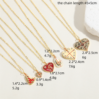 Simple Style Heart Shape Copper 14k Gold Plated Zircon Pendant Necklace In Bulk main image 2