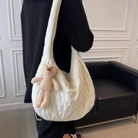Women's Nylon Solid Color Vacation Square Zipper Shoulder Bag main image 4