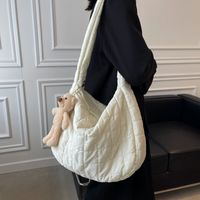 Women's Nylon Solid Color Vacation Square Zipper Shoulder Bag sku image 2