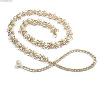 Lady Solid Color Alloy Women's Chain Belts sku image 1