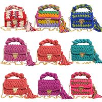 Women's Polyester Color Block Elegant Ethnic Style Square Lock Clasp Handbag main image 1