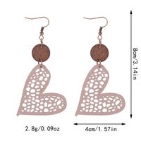 1 Pair Ethnic Style Heart Shape Printing Pu Leather Drop Earrings main image 2