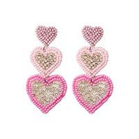 1 Pair Elegant Lady Letter Heart Shape Plastic Resin Drop Earrings main image 6