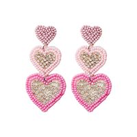 1 Pair Elegant Lady Letter Heart Shape Plastic Resin Drop Earrings sku image 2