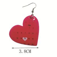 1 Pair Ig Style Simple Style Heart Shape Arylic Drop Earrings main image 2