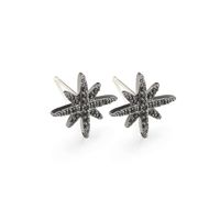 1 Pair Simple Style Star Plating Inlay Copper Zircon White Gold Plated Ear Studs main image 1