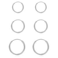 1 Pair Basic Round Stainless Steel Titanium Steel Earrings main image 3