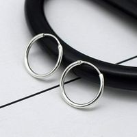 1 Paire De Base Rond Acier Inoxydable Acier Au Titane Des Boucles D'oreilles sku image 2