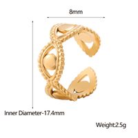 Fashion Eye Stainless Steel Plating Hollow Out Open Ring 1 Piece main image 6