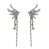 1 Pair Ig Style Simple Style Star Wings Plating Chain Alloy Copper Drop Earrings main image 5