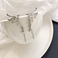 1 Pair Ig Style Simple Style Star Wings Plating Chain Alloy Copper Drop Earrings sku image 1