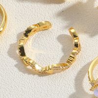 Ig Style Geometric Copper 14k Gold Plated Zircon Rings In Bulk main image 10