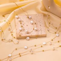 304 Stainless Steel 18K Gold Plated Elegant Simple Style Polishing Plating Geometric Necklace main image 8
