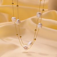 304 Stainless Steel 18K Gold Plated Elegant Simple Style Polishing Plating Geometric Necklace main image 3