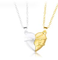 Elegant Simple Style Streetwear Heart Shape Alloy Plating Valentine's Day Couple Pendant Necklace sku image 2