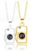 Simple Style Streetwear Camera Alloy Plating Valentine's Day Couple Pendant Necklace sku image 3
