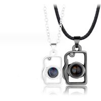 Simple Style Streetwear Camera Alloy Plating Valentine's Day Couple Pendant Necklace sku image 4