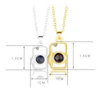 Simple Style Streetwear Camera Alloy Plating Valentine's Day Couple Pendant Necklace main image 2