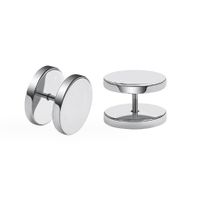 1 Pair Simple Style Solid Color Plating Stainless Steel Ear Studs main image 3