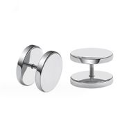 1 Pair Simple Style Solid Color Plating Stainless Steel Ear Studs main image 2