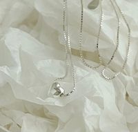 Simple Style Heart Shape Sterling Silver Pendant Necklace sku image 2