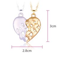 Streetwear Heart Shape Alloy Plating Valentine's Day Couple Pendant Necklace main image 2