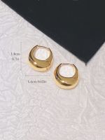 1 Paar Einfacher Stil Geometrisch Legierung Vergoldet Versilbert Reif Ohrringe main image 2