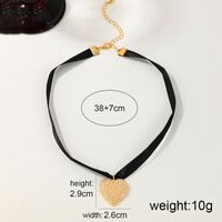 Ig Style Sweet Heart Shape Alloy Inlay Artificial Rhinestones Artificial Pearls Women's Pendant Necklace main image 2