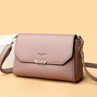 Women's Pu Leather Solid Color Vintage Style Classic Style Streetwear Sewing Thread Square Flip Cover Crossbody Bag sku image 3