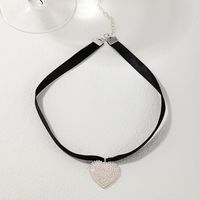 Ig-stil Süss Herzform Legierung Inlay Künstliche Strasssteine Künstliche Perlen Frau Halskette Mit Anhänger sku image 3