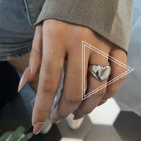 Einfacher Stil Herzform Legierung Unisex Offener Ring sku image 1