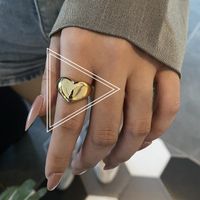 Einfacher Stil Herzform Legierung Unisex Offener Ring main image 4
