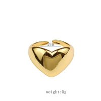 Simple Style Heart Shape Alloy Unisex Open Rings main image 2