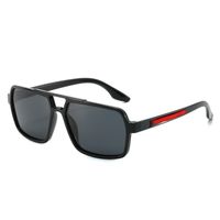 Elegant Basic Solid Color Tac Square Full Frame Men's Sunglasses sku image 1